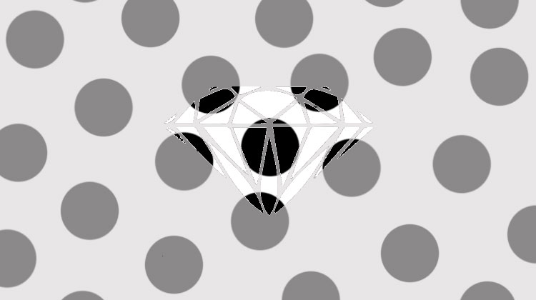 Diamonds with black spots deals